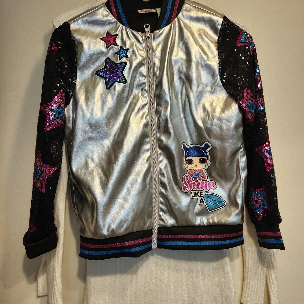 L.O.L. Surprise! Silver and Black Star Jacket